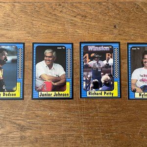 Lot of 4 Nascar Collector Cards Maxx Collection Race Cards 1991